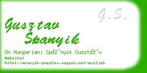 gusztav spanyik business card